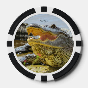 Jetons De Poker Alligator. Face à face