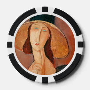 Jetons De Poker Amedeo Modigliani - Jeanne Hebuterne au grand chap