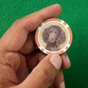 Jetons De Poker American Water Spaniel Peinture - Original Dog Art