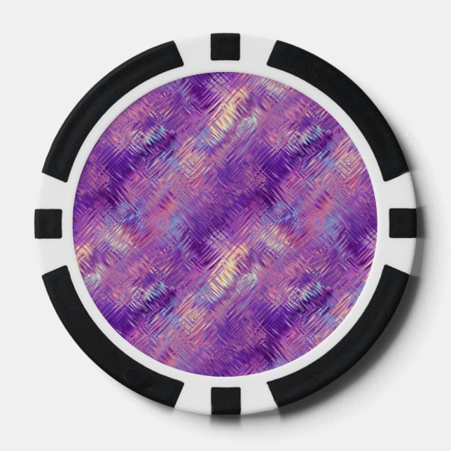 Jetons De Poker Améthyste Purple Crystal Gel Texture (Recto)