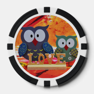 Jetons De Poker Amour de hibou