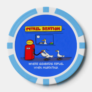Jetons De Poker Amusant goéland de mer petrel caricature humour