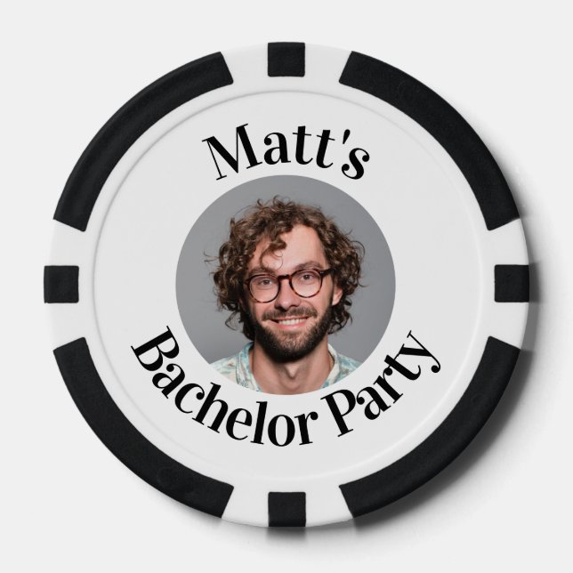 Jetons De Poker Amusant Groom Face Bachelor Party (Recto)
