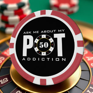 Jetons De Poker Amusant Me Demandez Mon Addiction Pot