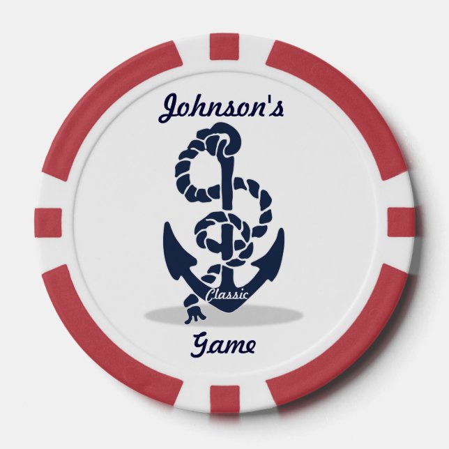 Jetons De Poker Anchor Pattern (Recto)