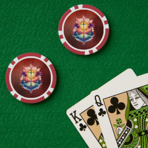 Jetons De Poker Ancre solaire dans un paradis tropical.