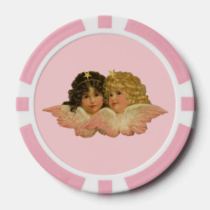 Jetons De Poker Anges victoriens rose blush