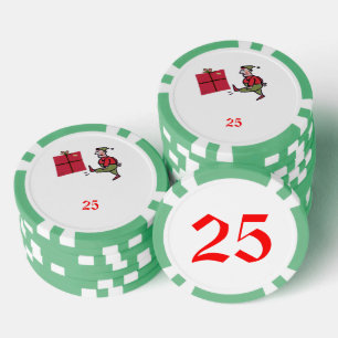 Jetons De Poker Angry Elf green 25 puce de poker rayé