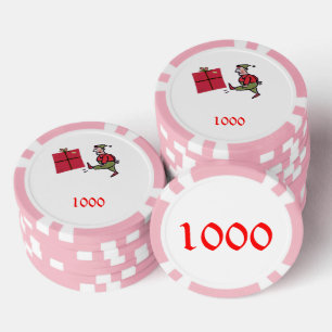 Jetons De Poker Angry Elf rose 1000 puce de poker rayé