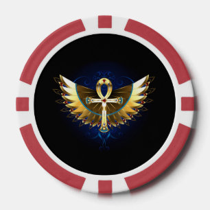 Jetons De Poker Ankh or avec ailes