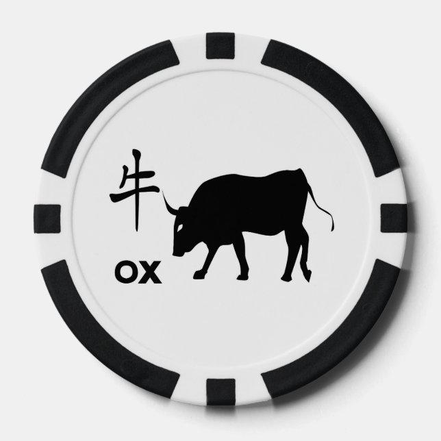 Jetons De Poker Année Chinoise De L'Ox (Recto)