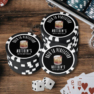 Jetons De Poker Anniversaire Whisky Vieilli à la Perfection