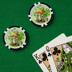 Jetons De Poker Aquarelle Whimsical Mushroom Garden