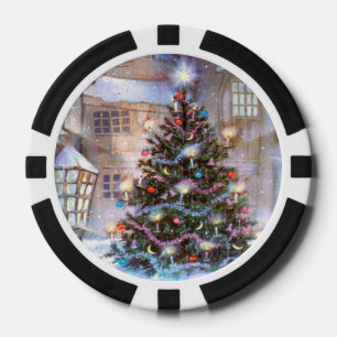 Jetons De Poker Arbre de Noël Vintage