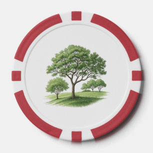 Jetons De Poker Arbres