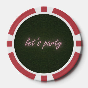Jetons De Poker Arrière - plan d'herbe de Neon Party