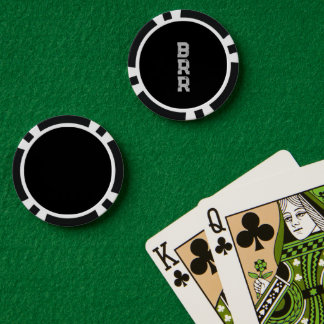Jetons De Poker ARRIÈRE - PLAN noir du logo GRR