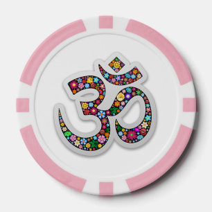 Jetons De Poker Art symbolique floral Namaste