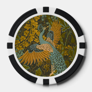 Jetons De Poker Arts et artisanat Walter Crane Motif Paon