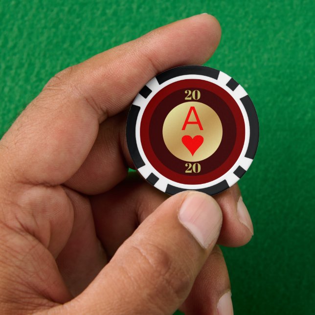 Jetons De Poker As de cœur (main)