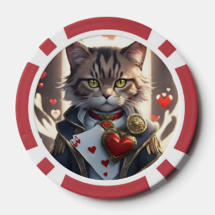 Jetons De Poker As des Coeurs Chat