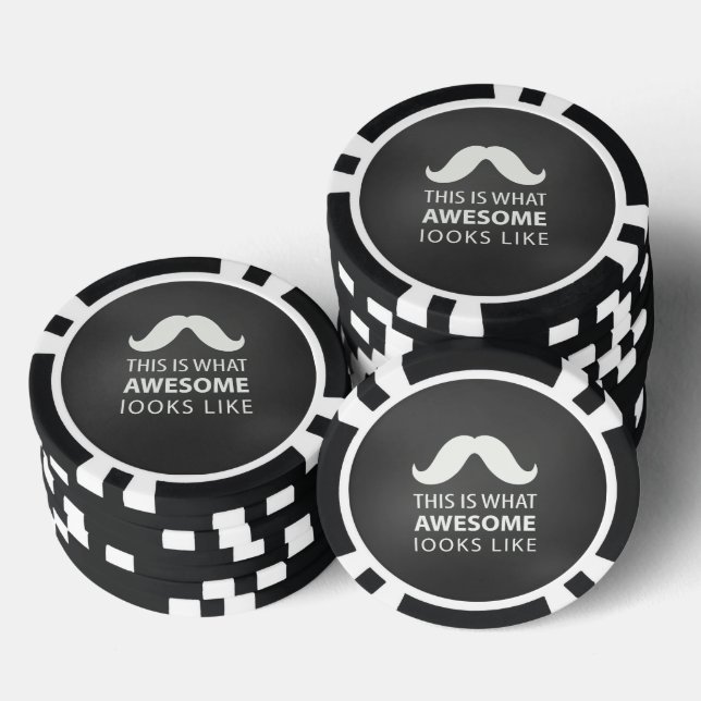 Jetons De Poker Awesome Mustache (Empiler)