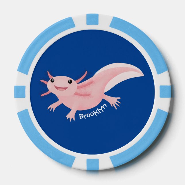 Jetons De Poker axolotl rose pâle (Recto)