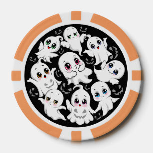 Jetons De Poker Baby Ghosts Éffrayant mignon Halloween humeur