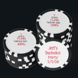Jetons De Poker Bachelor Party Black Poker Chip<br><div class="desc">Bachelor Party Black Poker Chip Created by Inky_Art Disponible dans différentes tailles, styles, police, couleur de police Peut modifier le libellé, les noms, l'adresse, etc. N’oubliez pas de changer vos informations avant d’acheter Poker Chip Style : Composite Poker Chips Customisez ces puces de poker magnifiquement imprimées avec vos designs uniques...</div>