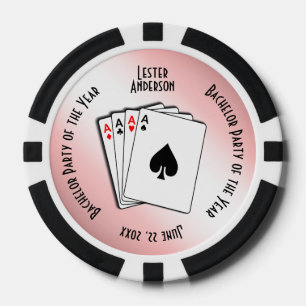 Jetons De Poker Bachelor Party Custom Memento Blush Touch