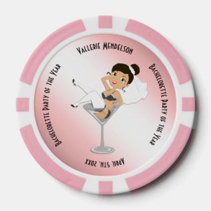 Jetons De Poker Bachelorette rose de l'année Memento