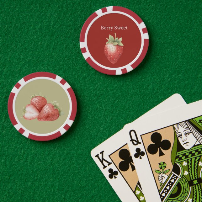 Jetons De Poker Baie sucrée fraise (Table de poker (double))