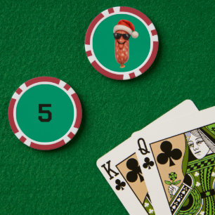 Jetons De Poker Baisers drôles de salami de noël