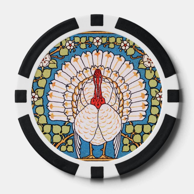 Jetons De Poker Bannière Nouveau Thanksgiving Turkey (Recto)