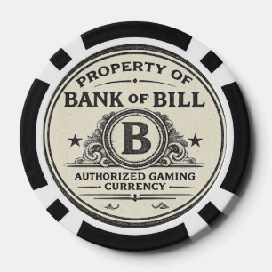 Jetons De Poker BANQUE DE BILL Monnaie de jeu autorisée