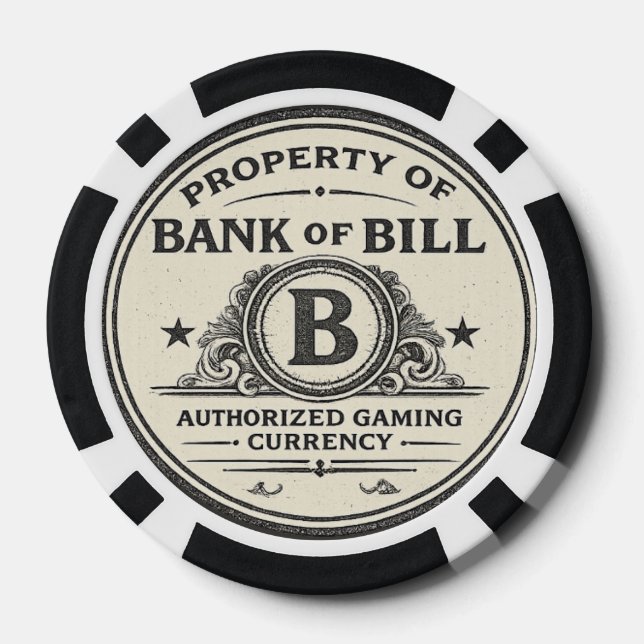 Jetons De Poker BANQUE DE BILL Monnaie de jeu autorisée (Verso)