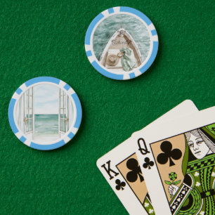 Jetons De Poker Bateau océan calme sérénité