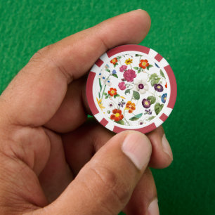 Jetons De Poker Beau Botanical Aquarelle