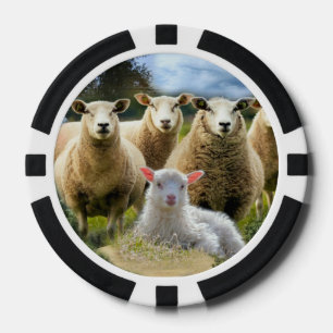 Jetons De Poker Bébé agneau mouton troupeau troupeau troupeau