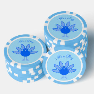 Jetons De Poker Bébé bleu mignon Garçon Thanksgiving Turquie Perso