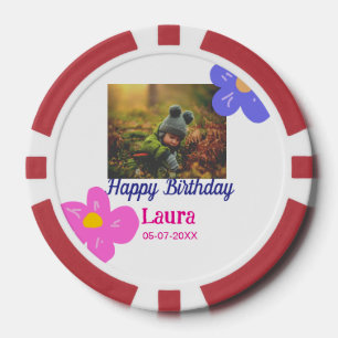 Jetons De Poker Bébé enfants 1er anniversaire ajouter le nom date 