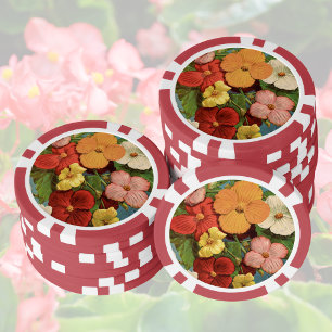 Jetons De Poker Begonias Floraux Roses 1902 Pochette de Graines Ro