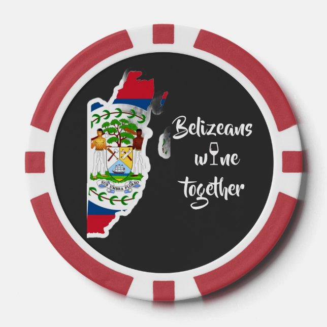 Jetons De Poker Belizeans Wine Together Poker Chips (Recto)