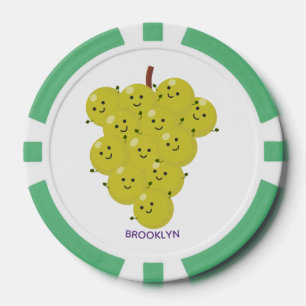 Jetons De Poker Belle bande de raisins amusante illustration