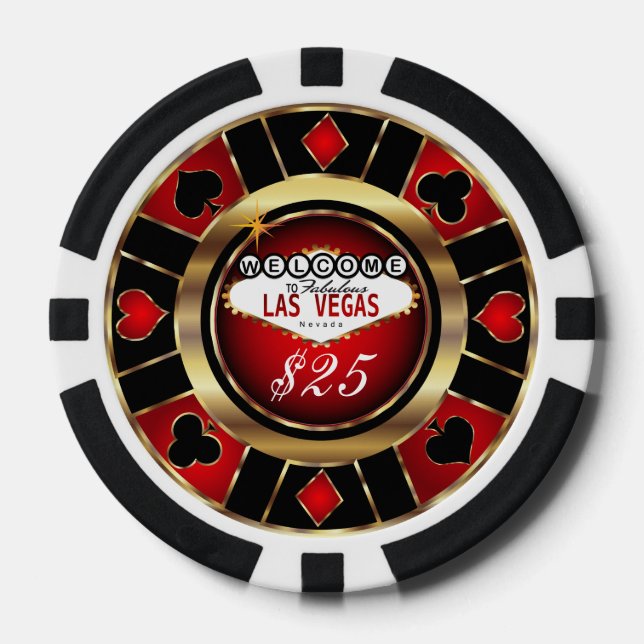 Jetons De Poker Bienvenue à Las Vegas (Recto)