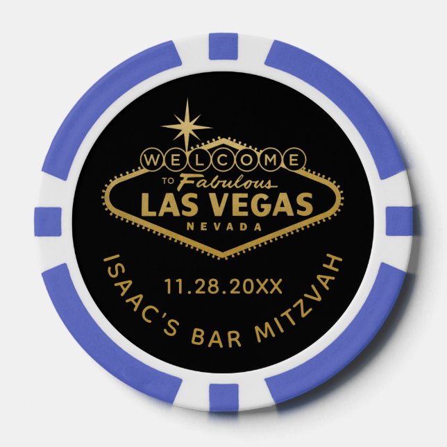 Jetons De Poker Bienvenue à Las Vegas Sign Casino Favoriser (Recto)