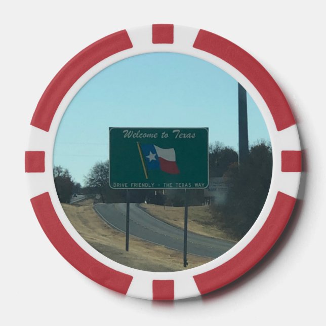 Jetons De Poker Bienvenue au Texas (Recto)