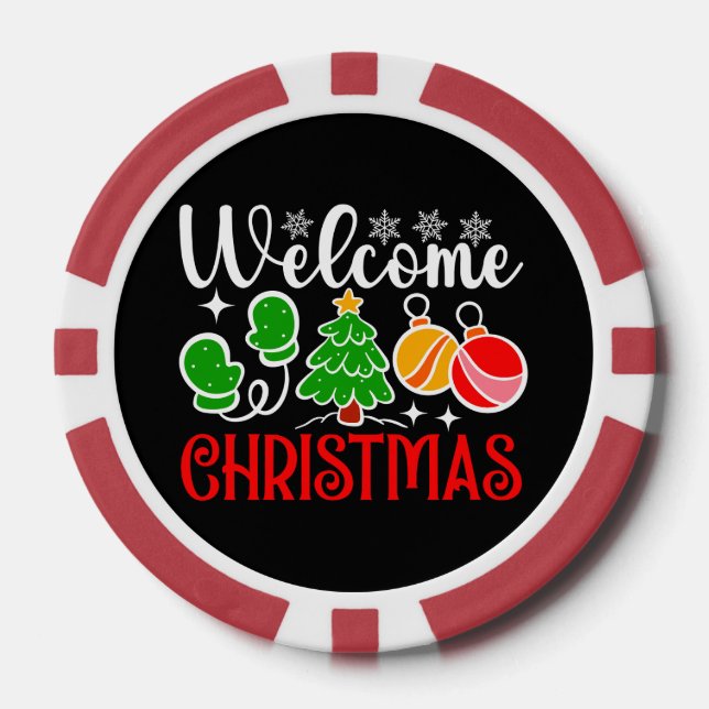 Jetons De Poker Bienvenue Noël-63758 (Recto)