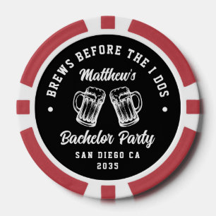 Jetons De Poker Bières de fête de bachelor drôles avant que je dis