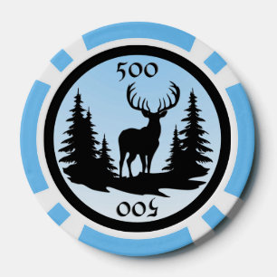 Jetons De Poker Big Buck Parmi Les Pins Ajouter Quantité Bleu